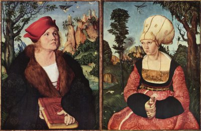 Portrait of Dr. Johannes Cuspinian & Portrait of Anna Cuspinian-Putsch by Lucas Cranach the Elder